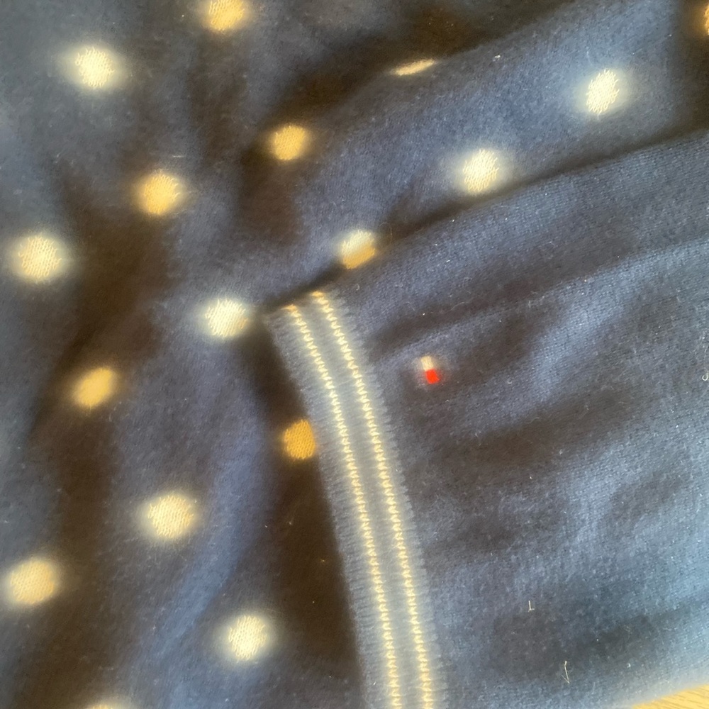 Tommy Hilfiger Polka Dot Crew Neck Sweater Blue White Women’s XL preloved - Picture 4 of 9